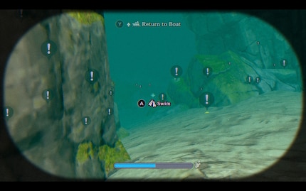 Das Tauch-Minispiel sorgt für Abwechslung.