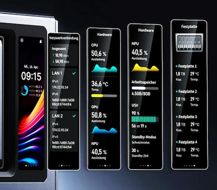 L'écran tactile vous montre ce qui se passe.