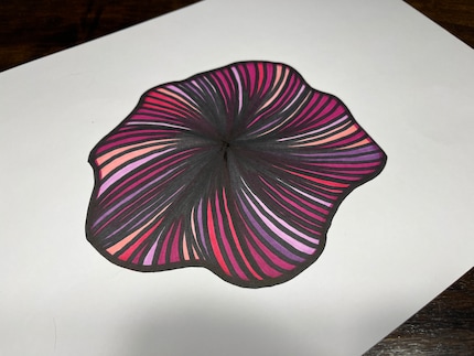 So simpel, so gut: Eine paar Linien mit Farbe und schon entsteht ein kleines Kunstwerk.