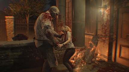 Die «Game Over»-Sequenzen sind herrlich übertrieben und blutig. Hier wird Grace von einem Koch filetiert.