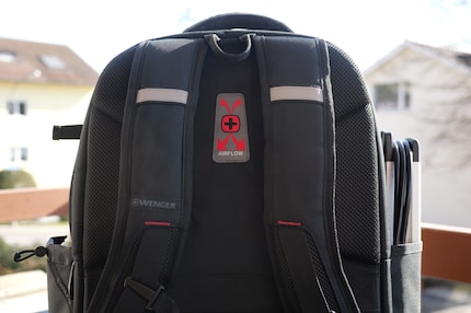 Am Rücken ist der Wenger Tool Pro angenehm gepolstert.