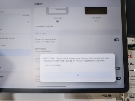 Diverse Einstellungen sollen besser für die Augen sein.