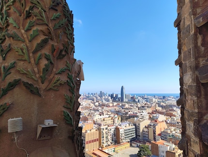 Der Blick von der Sagrada Família in Barcelona.