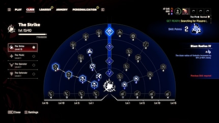 Der Skil-Tree bietet nicht sonderlich viel Raum zum Experimentieren.