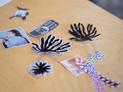 Trotzdem funktioniert es auch mit dem Klebepapier für Etiketten.