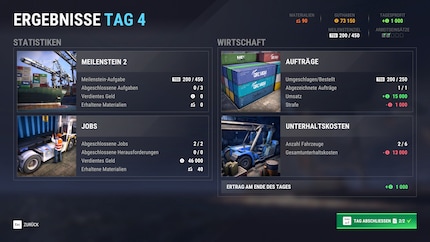 De dagelijkse statistieken laten zien of het harde havenwerk het ook financieel waard was.