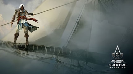 L'assassin et pirate Edward Kenway a lui aussi les yeux rivés sur l'horizon.
