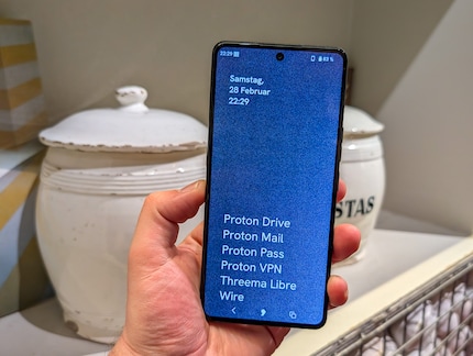 Das Punkt MC03 ohne App-Symbole auf der Startseite.