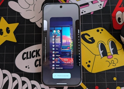 In der Pro-Version gibt es Themes für Hintergrund und Icons. Das sieht zwar hübsch aus, dafür finde ich die Apps nicht mehr gleich gut, darum verzichte ich darauf.