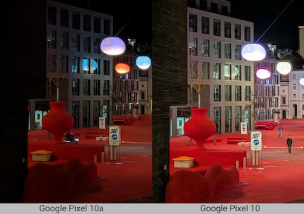 Beim Pixel 10a ist noch etwas mehr vom Motiv erkennbar. Wirklich gut finde ich beide Bilder nicht.