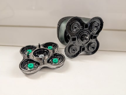 Der Scherkopf lässt sich einfach abnehmen und reinigen.