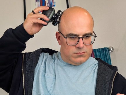 Ich kann den Rasierer gut halten und komme so überall hin.