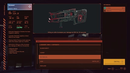 Die legendären Komponenten bekommst du nach dem Zufallsprinzip. Gefällt dir das Ergebnis nicht, kannst du gegen einen Aufpreis aus einer Liste wählen.