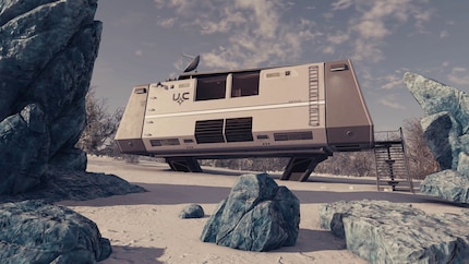 Einer der vorgefertigten Aussenposten.