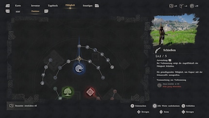 Zusätzliche Charaktere wie Damiane besitzen eigene Skill Trees.