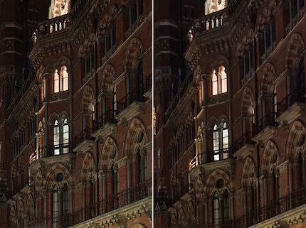 Das Phone (4a) Pro – links – liefert bei Dunkelheit das schärfere Bild.