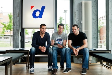 Das Gründertrio um Florian Teuteberg (CEO), Oliver Herren (CIO) und Marcel Dobler (ausgeschieden) im Jahr 2012