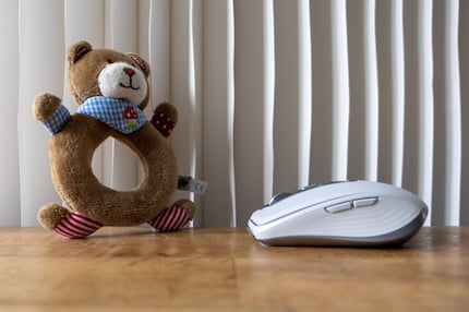 Home office betekent ook dat de kleine muis soms kan wachten.