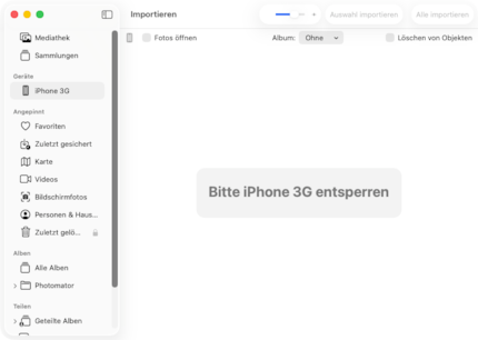Ik kan de iPhone niet ontgrendelen omdat deze niet is vergrendeld.