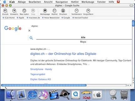 Ich kann googeln, aber jeder weitere Klick führt zu einer Fehlermeldung.
