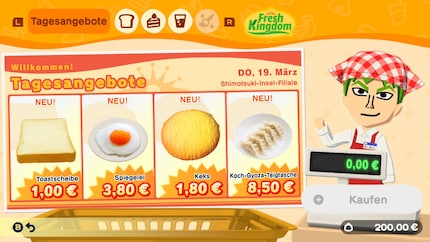 Zu Beginn ist die Auswahl im Supermarkt noch eingeschränkt.