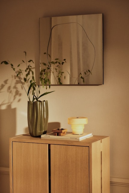 Ein seltenes Detail: die gerippte Glasstruktur.