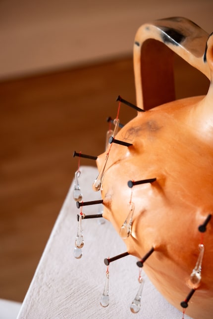 Jeder Tropfen ein Anhänger.