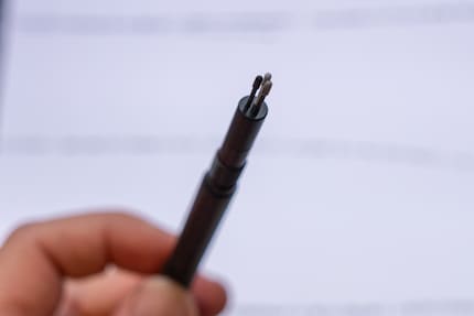 Er zitten drie verschillende penpunten in de stylus om te vervangen.