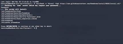 Viele schrecken wegen der Terminalinstallation vor  Homebrew zurück. Es ist aber ganz einfach.