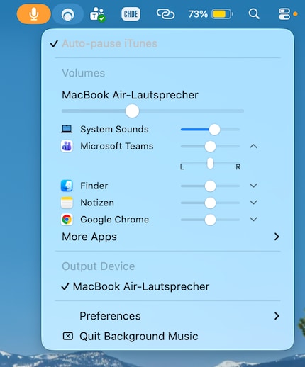 Die Oberfläche ist schön aufgeräumt und übersichtlich.