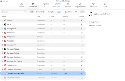 Hier legst du das Tastaturkürzel fest.