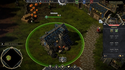 In der Schmiede verbessere ich Waffen und Rüstungen und erhöhe so die Stärke meiner Helden.