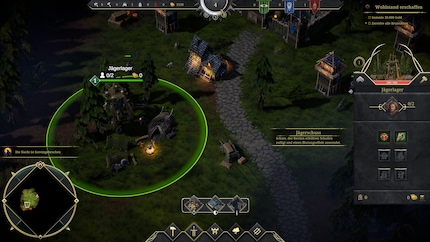 Im Jägerlager rekrutiere ich Jäger (Fernkämpfer), die Monster aus sicherer Distanz angreifen.