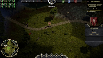 Die Helden zögern beim markierten Auftrag. Die Belohnung ist entweder zu niedrig oder andere Ziele sind attraktiver.