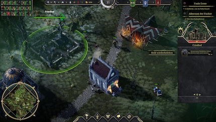 Gefallene Helden kann ich im Friedhof wiederbeleben, sofern mein Dorf über ein Mausoleum verfügt.