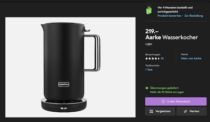 Bei Aarke greifst du ganz oben ins Regal: Für diesen Preis muss alles stimmen.