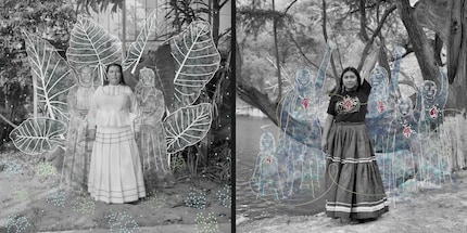 Yasnaya Elena Aguilar (links) ist eine Ayuujk-Linguistin und setzt sich für indigene Rechte ein. Mitzy Violeta Cortez (rechts) ist Teil des Netzwerks Indigenous Futures, das die Klimakrise aus der Perspektive von Eingeborenen dokumentiert.