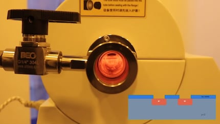 Hier wordt de wafer «gebakken».