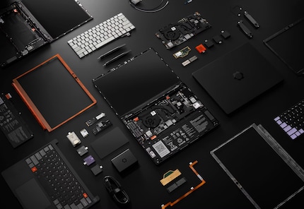 Die einzelnen Komponenten des Laptop 13 Pro.