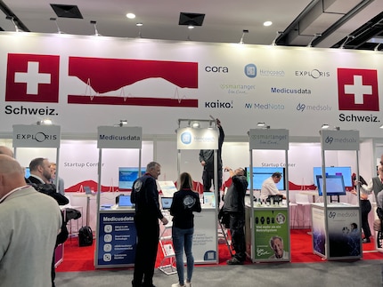 Am Swiss Pavilion in Halle 6.2 präsentieren über 25 Schweizer Unternehmen ihre neuesten Digital-Health-Lösungen.