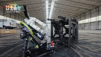 Das Lego-Set «Der Astronaut» stieg auf dieser Plattform hoch hinauf.