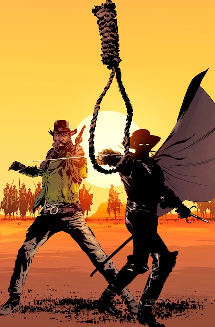 Between pistol and sword: «Django/Zorro» combines Tarantino's hard western violence with the theatrical adventure tradition of the Zorro character.