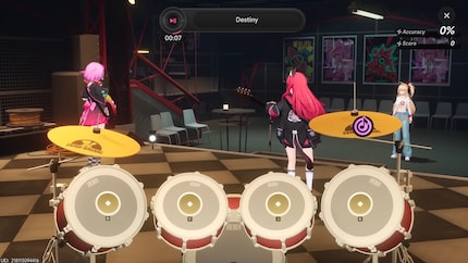 Ich übe mich gerne zwischendurch am Schlagzeug.