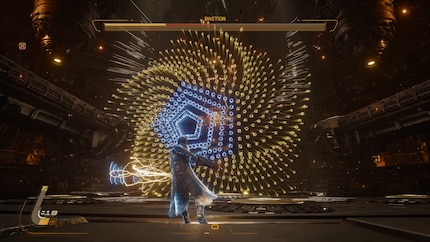 In der Mitte bleiben, Schild aktivieren und Energie aufladen. Easy.