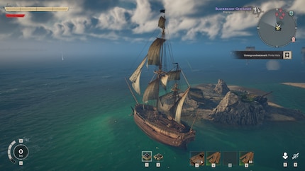 Ist die «Mary Celeste» nicht eine Schönheit? Es ist übrigens nicht empfehlenswert, wie hier auf Grund zu laufen, wenn vier gegnerische Schiffe Kurs auf dich nehmen.