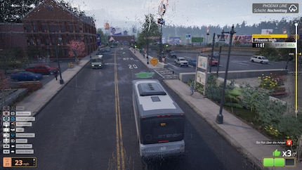 Das Überfahren einer roten Ampel triggert Daumen nach unten und wütende Kommentare am Bildschirmrand.