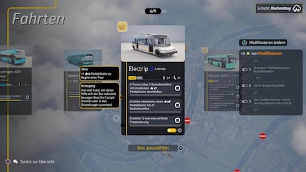 Jeder Bus kann separat aufgelevelt werden und bekommt hilfreiche Perks wie einen Like-Multiplikator oder besonderes Fahrverhalten.