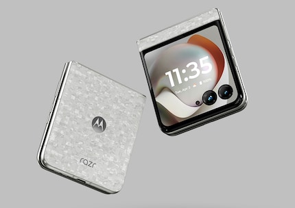 The chic acetate finish on the Razr 70.