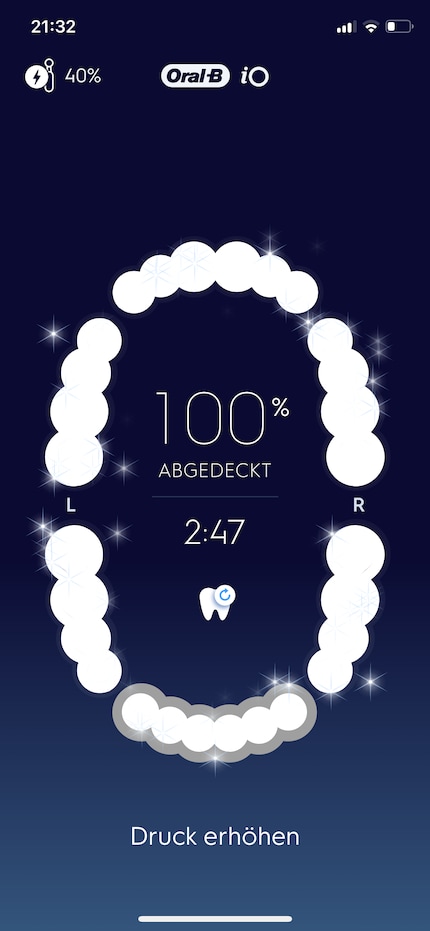 Wenn die App zufrieden ist, habe ich das Gefühl, nicht überall gut geputzt zu haben.