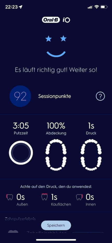Zu jedem Putzdurchgang gibt sie Feedback.